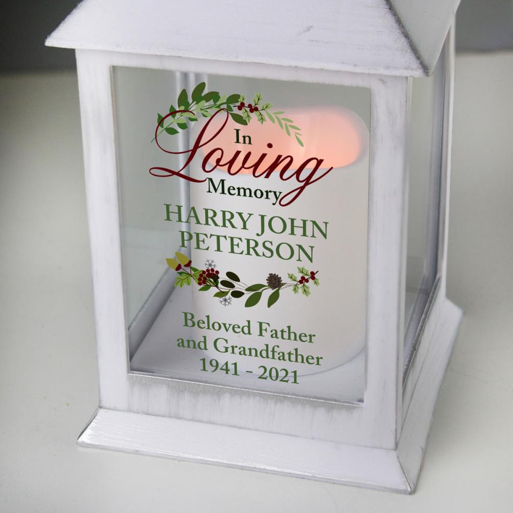 Personalised In Loving Memory White Lantern Extra Image 3